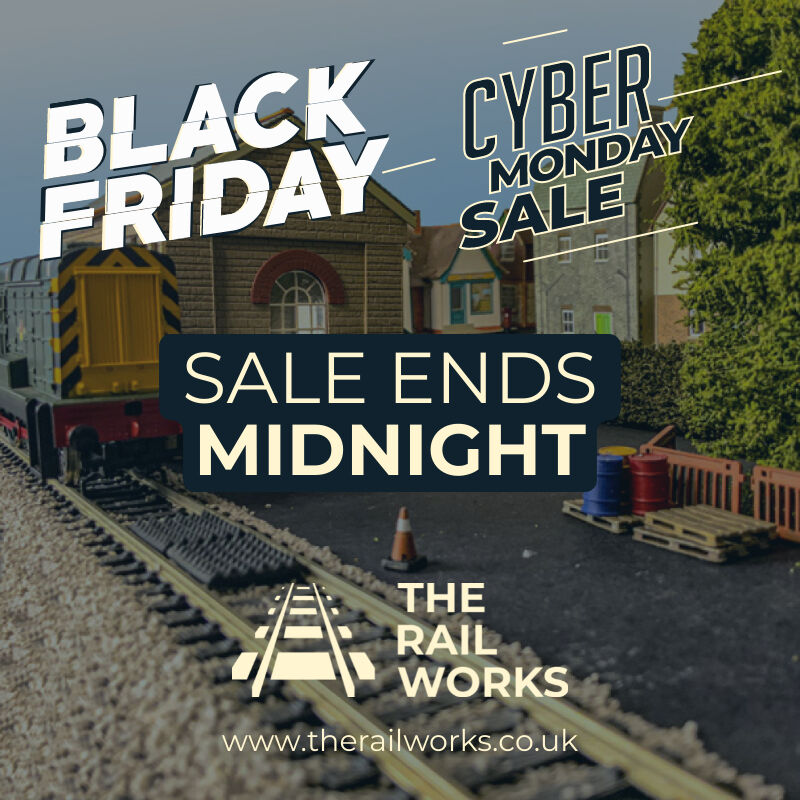 Our Black Friday/Cyber Monday Sale 𝗘𝗡𝗗𝗦 𝗧𝗼𝗻𝗶𝗴𝗵𝘁!

Last chance to use your discounts at checkout:
therailworks.co.uk

#modelrailways #scalemodel #hobbies #trainspotting #blackfriday #sale #deals #blackfridaysale #blackfriday2023 #trains #modeltrain