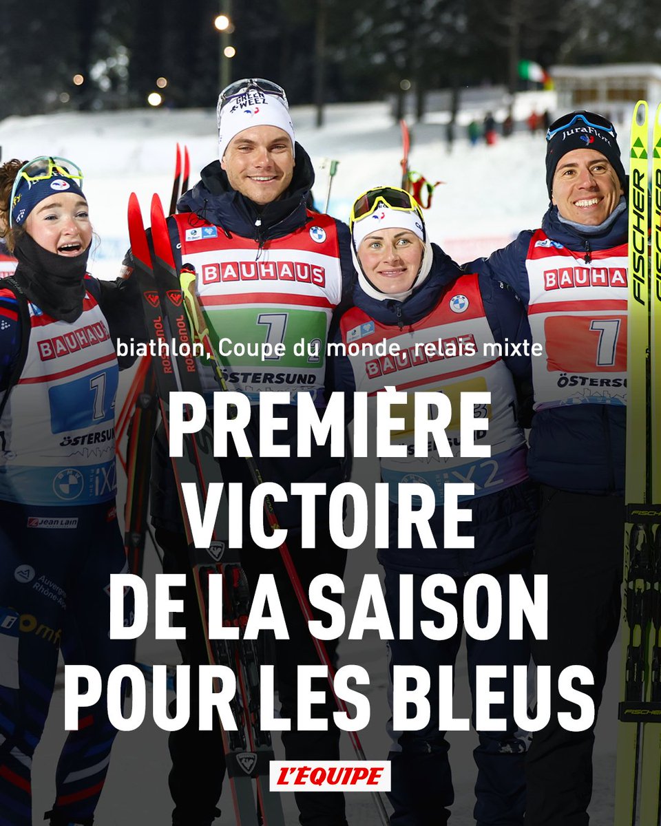 💥Succès d'audience pour le retour de la COUPE DU MONDE DE BIATHLON sur <a href="/lachainelequipe/">la chaine L'Équipe</a> !

706 000 téléspectateurs pour la 1ère victoire des Bleus en Relais Mixte.
📌 à 937 000
✅7,7% PdA 4+, 4e chaîne nationale
🔝8% PdA Hom25-49, 3e chaîne nationale

A mercredi pour la suite😀