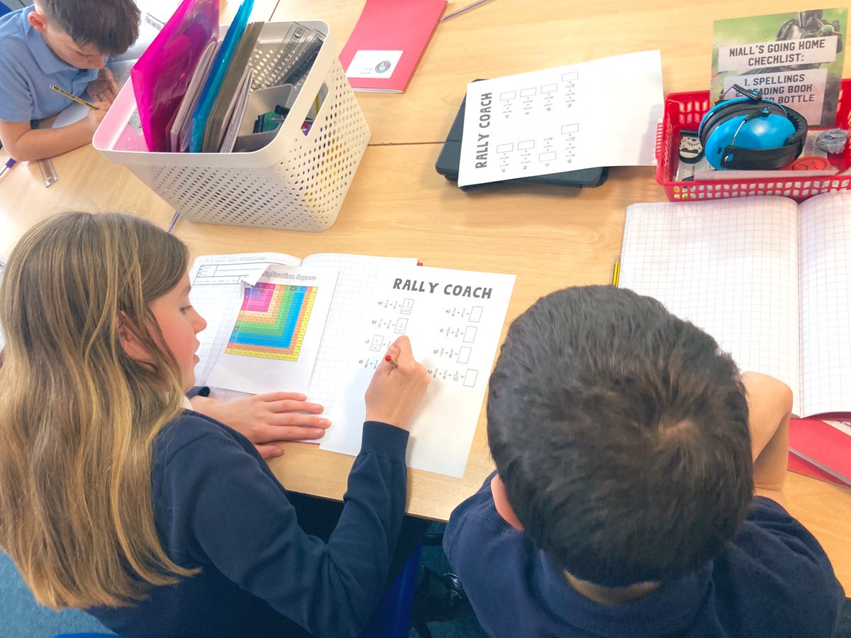 WCPSc2024's tweet photo. A rally coach to start our maths lesson off today! Great peer support when multiplying fractions ✅ @WCommonPS #WCPSmaths #KaganStructure https://t.co/eu7ILsa6Nz