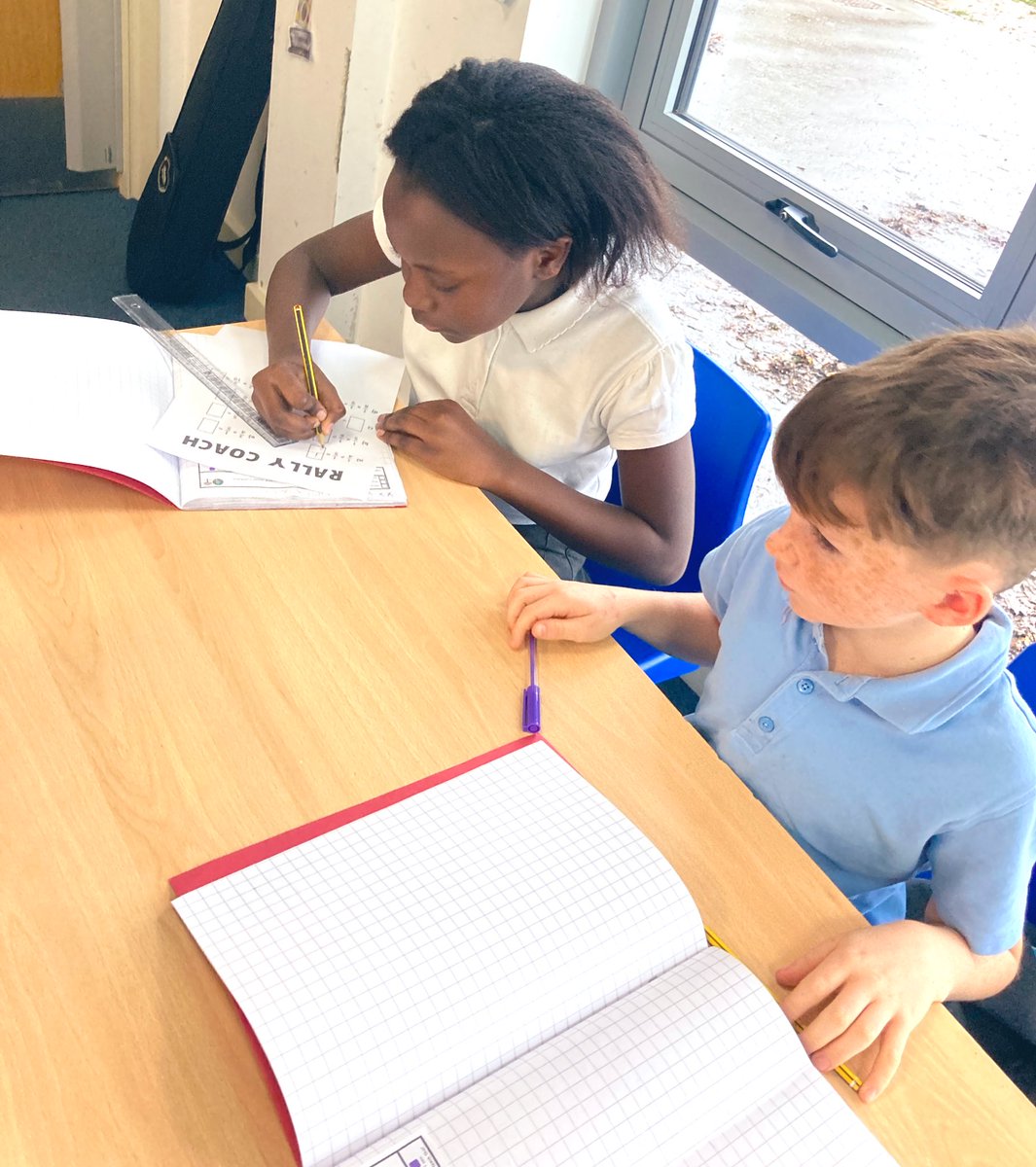 WCPSc2024's tweet photo. A rally coach to start our maths lesson off today! Great peer support when multiplying fractions ✅ @WCommonPS #WCPSmaths #KaganStructure https://t.co/eu7ILsa6Nz