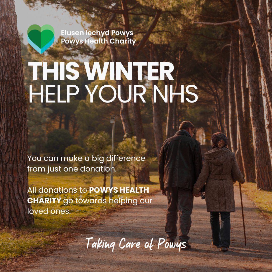 Your donation can help make a real difference this winter. 

Text POWYS to 70085 to donate £5.

#WinterGift
#TakingCareofPowys 💚

Texts will cost the donation amount plus one standard network rate message, and you’ll be opting into hearing more from us.