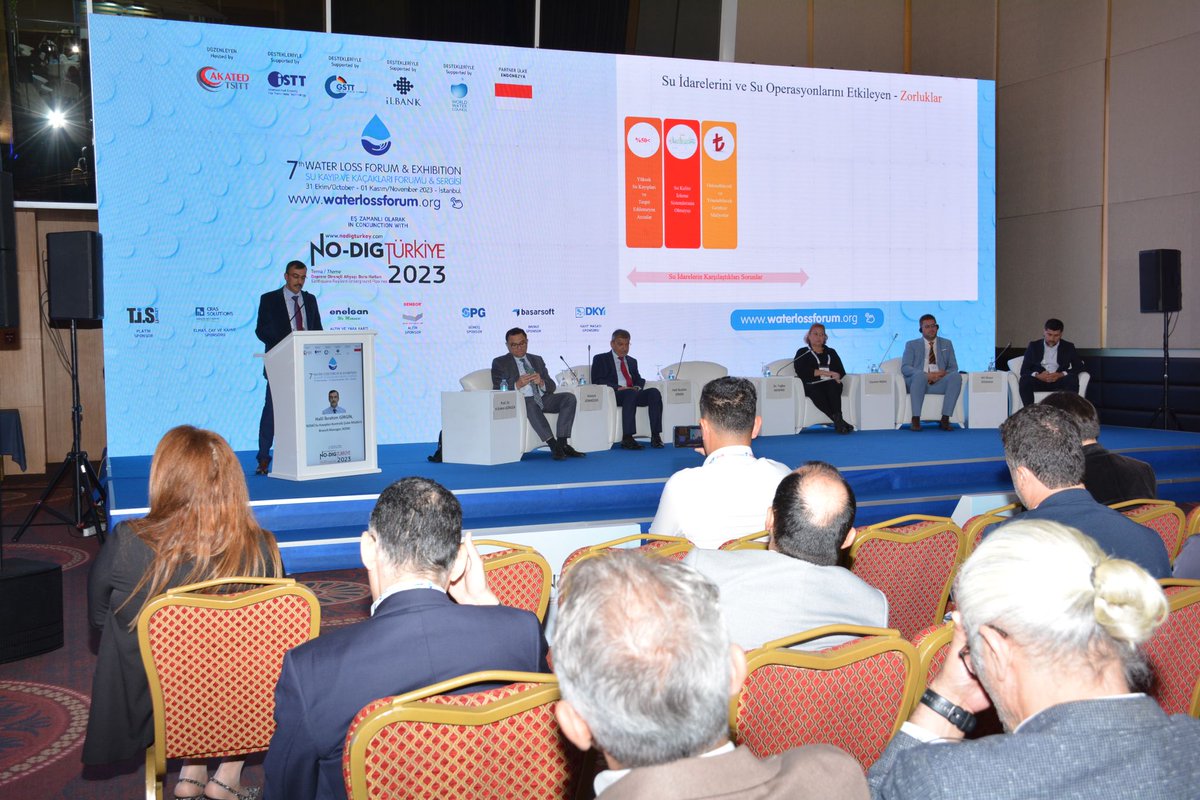 WaterlossForum's tweet photo. KOSKİ Genel Müdürlüğü Su Kayıpları Kontrolü Şube Müdürü Halil İbrahim GİRGİN, 31 Ekim - 1 Kasım 2023 tarihlerinde İstanbul'da düzenlenen 7. Su Kayıp ve Kaçakları Forumu ve Sergisi'nde 'Su Yönetiminde İyi Uygulama Örnekleri-2' oturumuna konuşmacı olarak katıldı. https://t.co/585Q1UHSBw