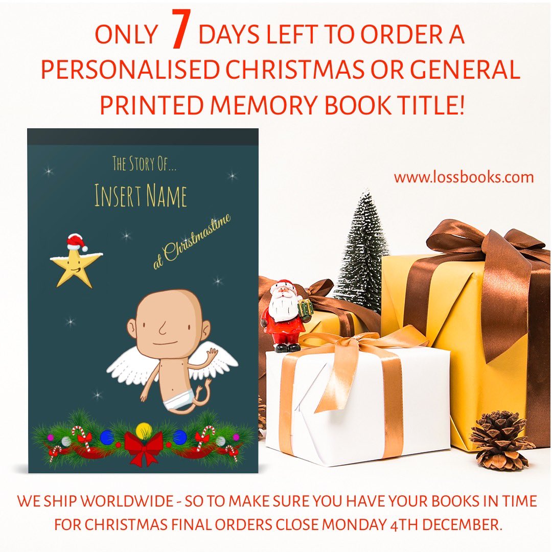 Please share and let anyone who is going to miss a special loved one this Christmas know about our wonderful personalised memory books ❤️#Babyloss #grief #nicu #miscarrage #memorybook lossbooks.com