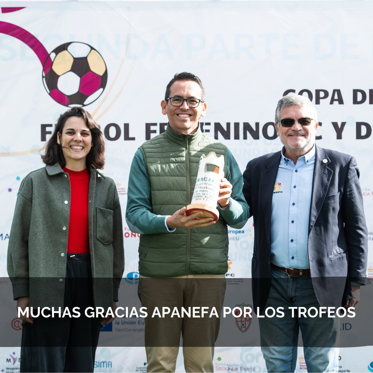 🏆 ¡GRACIAS <a href="/Apanefa/">Daño Cerebral Madrid - APANEFA</a>  por los trofeos únicos en la II Copa de España Femenina! Creados con dedicación por chicos con #DCA , añadieron un toque especial al evento. ❤️ A los colaboradores clave: @purisimasegu, @villaverdedistrito, @fedpc, <a href="/deportegob/">CSD</a>.