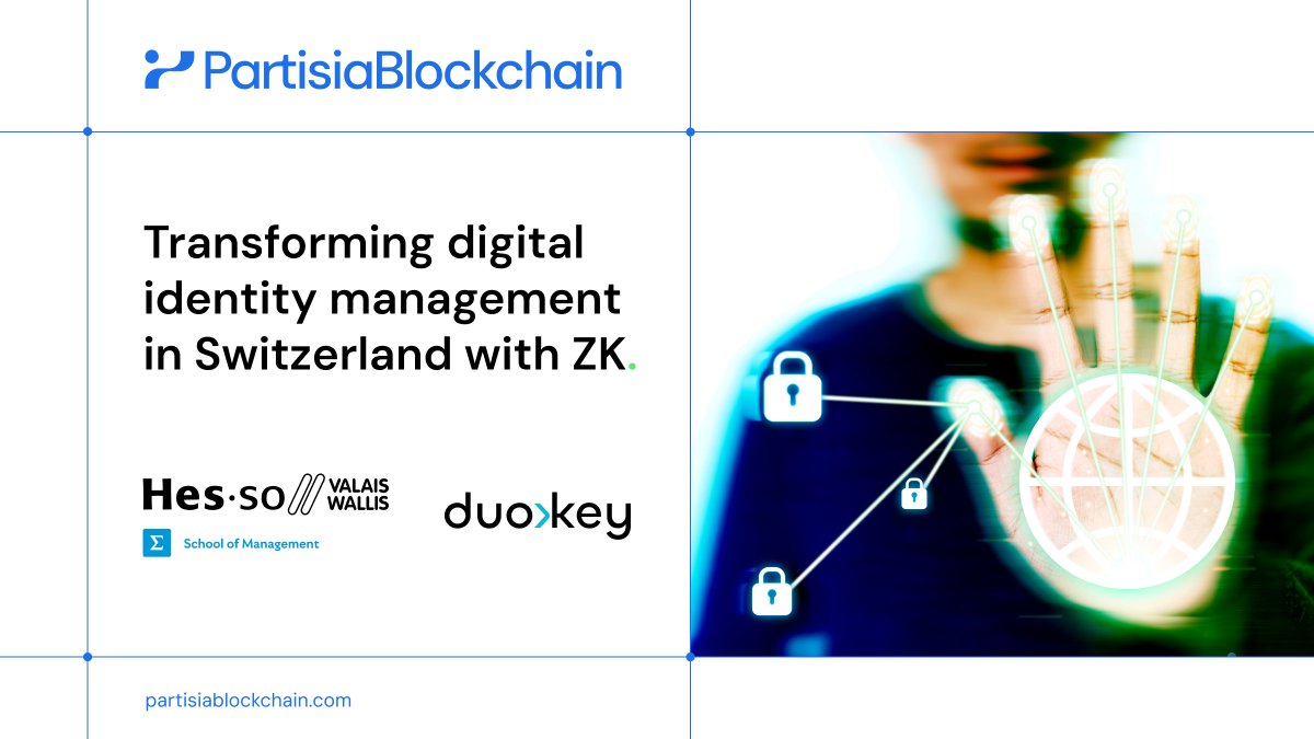 Exciting news in Swiss digital identity management! 🇨🇭🔒 Partisia Blockchain, @hessovalais & @duokeych join forces, creating a decentralized e-ID that puts control back in citizens' hands. Transforming privacy & security 💪 ✅ ➪ brnw.ch/21wENfl #Switzerland #Schweiz