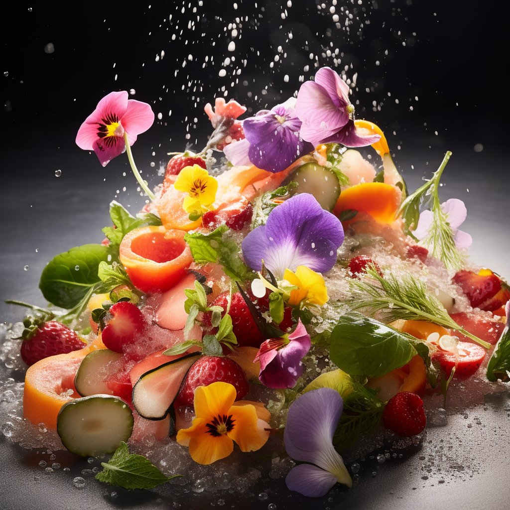🌸 Floral Fusion 🌸 

From salads to desserts, edible flowers blend harmoniously with dishes, offering subtle tastes and aromatic wonders. 

#FloralFusion #GourmetGarden