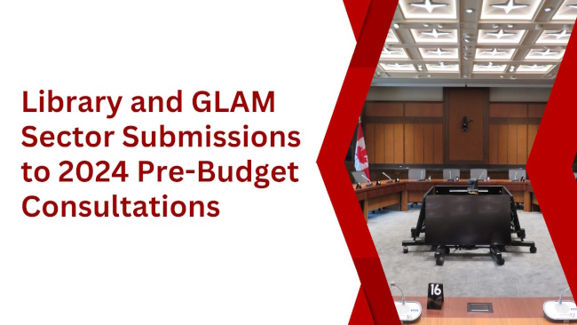 Librarianship.ca (@librarianshipca) on Twitter photo Library and GLAM Sector Submissions to 2024 Pre-Budget Consultations librarianship.ca/news/glam-budg…
Library sector organizations call for federal support for access to e-content, infrastructure, accessible reading material, funding for <a href="/LibraryArchives/">Library and Archives Canada</a>, OER, and Canadian publishers. Library and GLAM Sector Submissions to 2024 Pre-Budget Consultations librarianship.ca/news/glam-budg…
Library sector organizations call for federal support for access to e-content, infrastructure, accessible reading material, funding for <a href="/LibraryArchives/">Library and Archives Canada</a>, OER, and Canadian publishers.