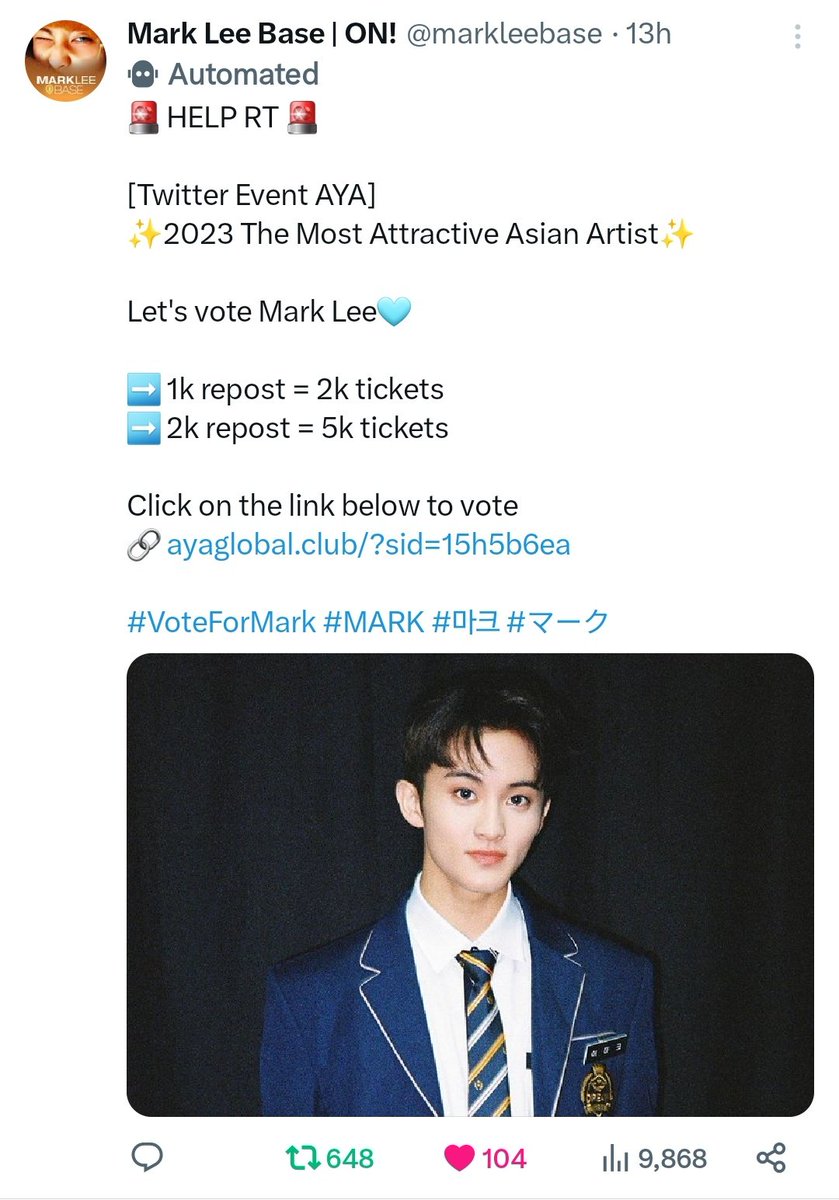 Mark Voting Team tweet media