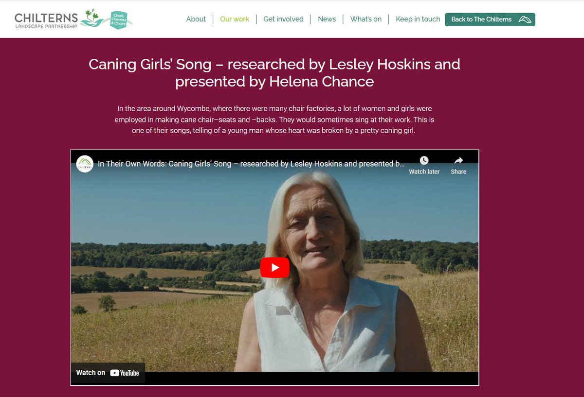 Our #InTheirOwnWords videos explore the past lives of Chilterns' people.💔Caning Girls’ Song tells of a young man whose heart was broken by a pretty caning girl. chilternsaonb.org/chalkcherriesc… 
<a href="/WoodlandersL/">Woodlanders Lives and Landscapes @ChilternsCCC</a> @heritagefunduk