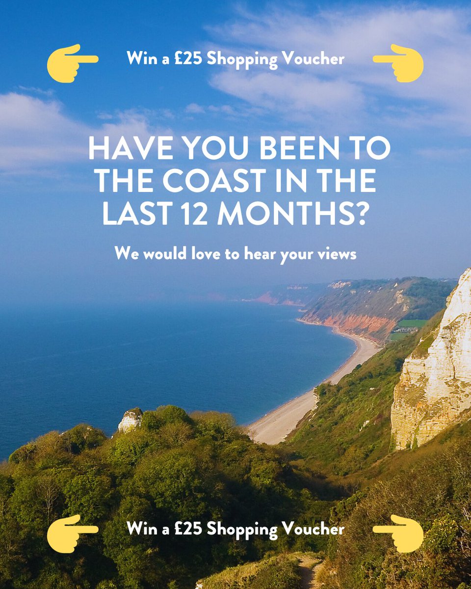 🚨 IT'S SURVEY TIME!   

We’d like to hear your views – what ticks all the boxes for a holiday by the sea for you? We work with a wide range of coastal tourism businesses and want to make sure they’re getting it right.     

Help us to help you! 👇
surveymonkey.co.uk/r/Coast2023