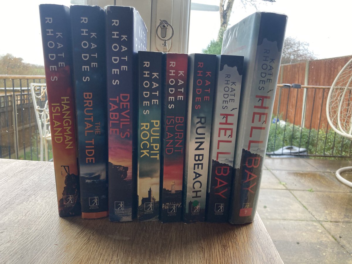 @K_RhodesWriter Thank you Kate for the fantastic Ben Kitto books. Loved them all. After I finished Hangman Island wanted to start again and back to Hell Bay but I’d leant it to a friend, so I borrowed it from library 😁 hence 8 books. 1/2 way through RB for 3rd time.