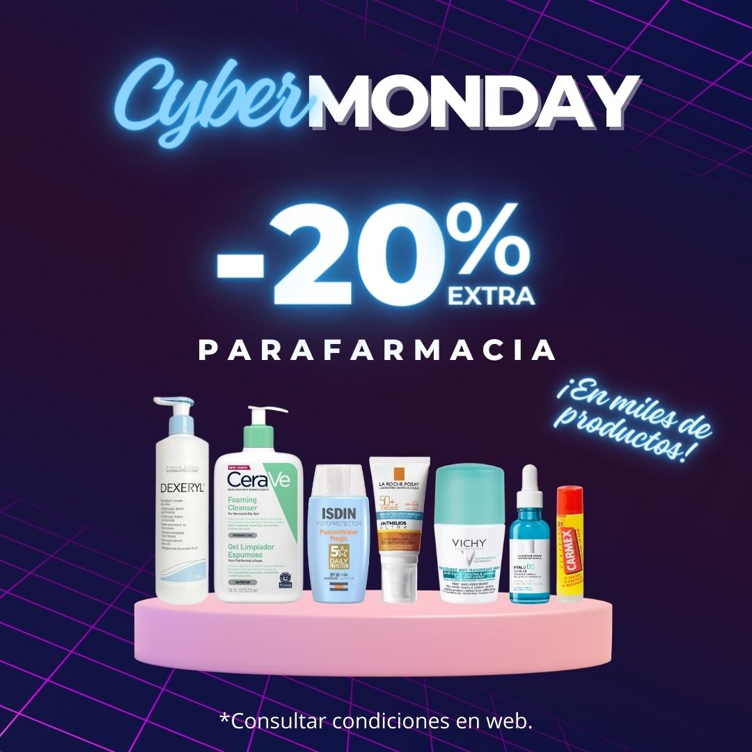 💙Cyber Monday Solo 24h 💙
¡Último día para aprovechar todas nuestras promociones!
-20% Extra Perfumes, Estuches, Cosmética ¡Y mucho más!