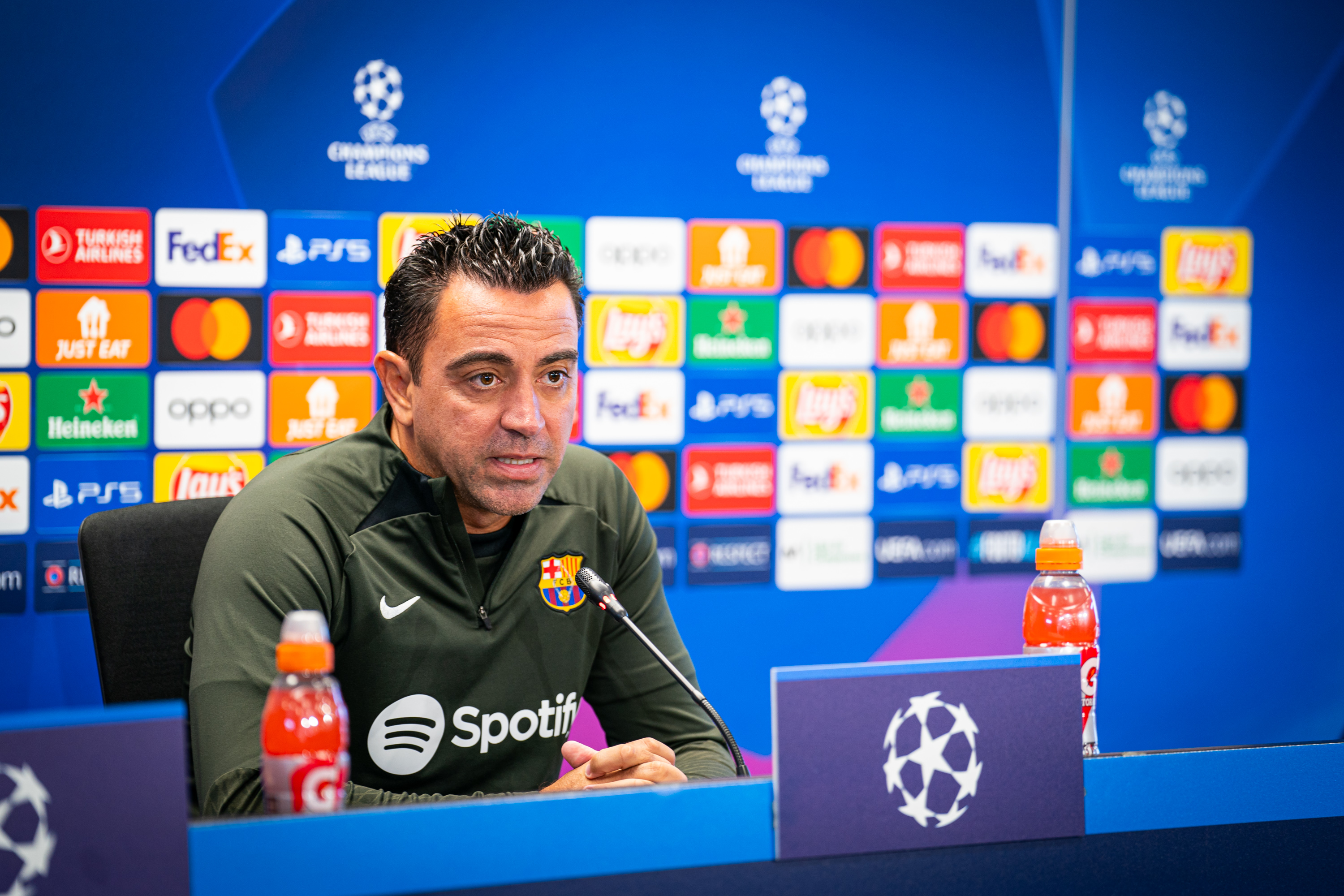 Xavi Hernández en rueda de prensa. Fuente: FC Barcelona