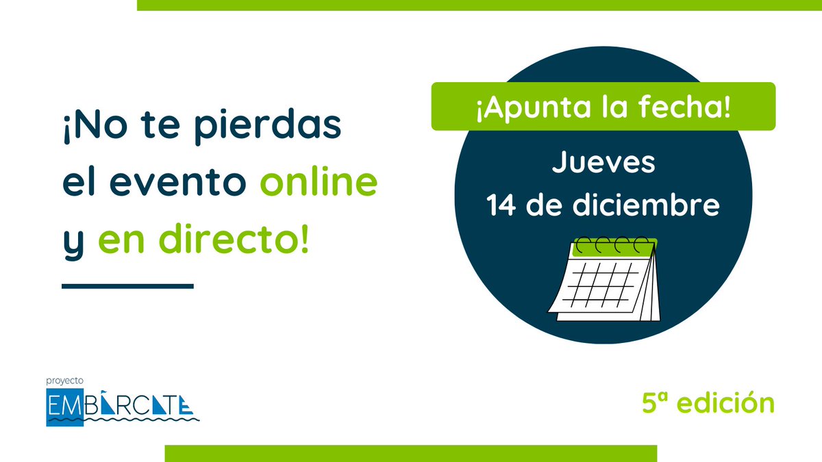 ⛵En esta nueva edición del #ProyectoEMbárcate tú decides quién se lleva el🏆premio especial del público.

📅Tienes hasta el 14 de diciembre a las 16:00h para votar por tu favorito.

¿A qué esperas?

➡proyectoembarcate.com/votacion-popul…