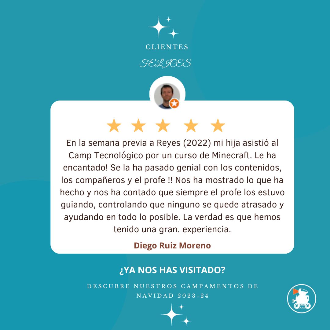 Esta #Navidad  queremos también cubrir las expectativas, Diego 😊 
Esta edición 🎄☺️✨” talleres de programación de #Minecraft, taller que tanto gusta, junto al aprendizaje de #creación y programación de #robot de #Lego. 
 Multitech Experience: 👉 👉 rb.gy/7iaqkp