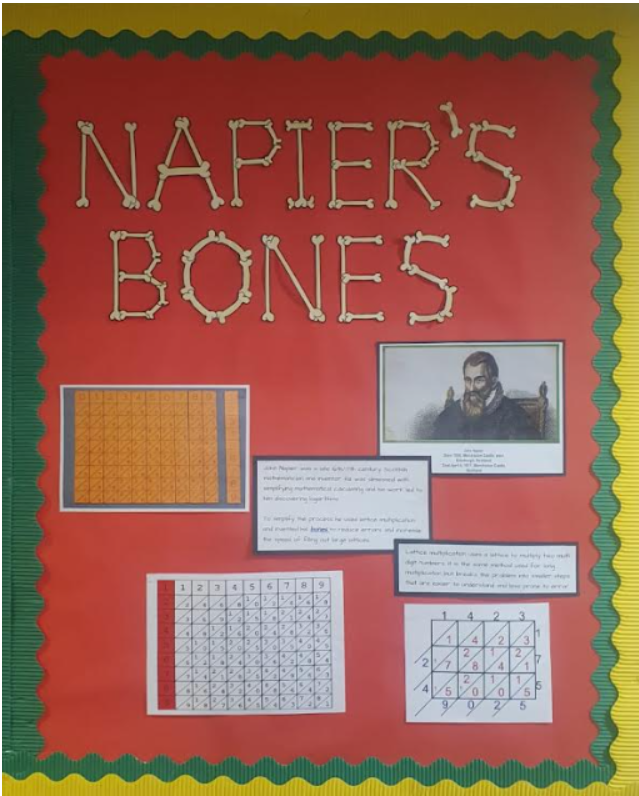 Students learned about Napier's bones for Maths! Amazing history!! Interestingly, the students were hooked on the calculations are asked for more challenging questions!! @nhoelearning