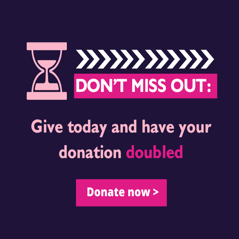 RefugeCharity's tweet photo. 🚨 URGENT: right now, any donations to support survivors of domestic abuse will be immediately doubled. Give today and help twice as many women who have escaped abuse >>