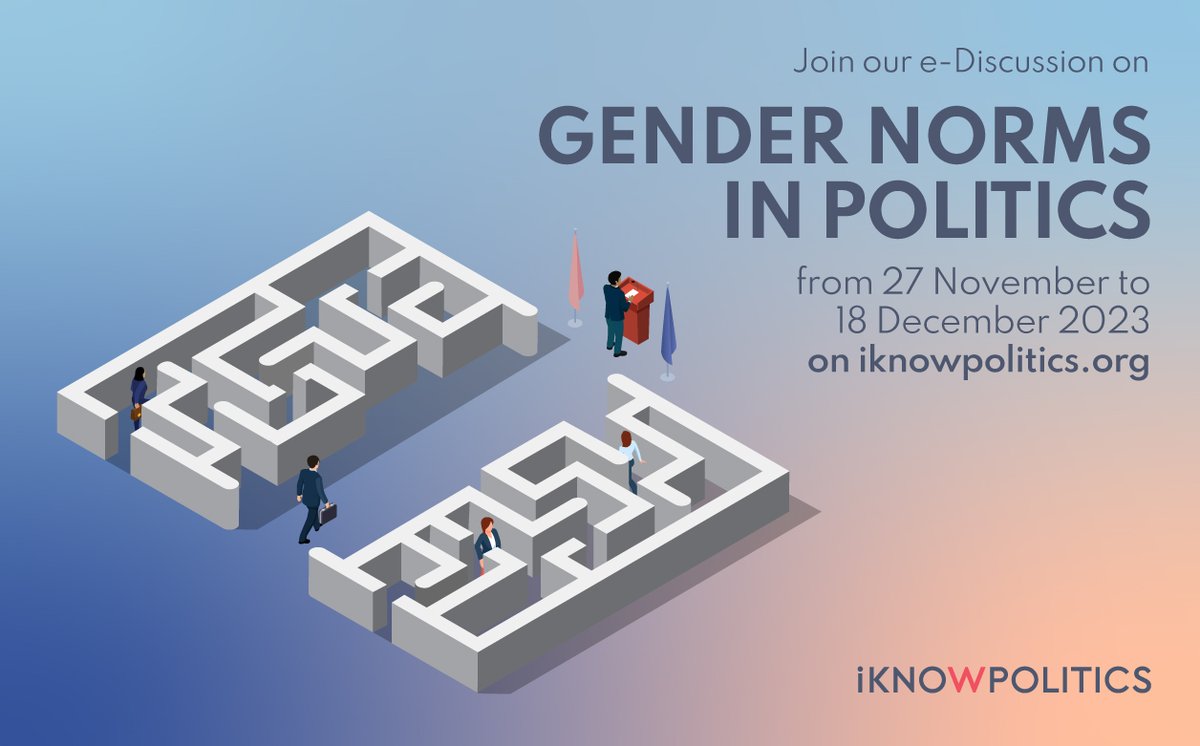 iKNOW_Politics's tweet photo. 🚨 New #eDiscussion alert!
⚠️ Women continue to be subject to harmful #gendernorms that reinforce unequal power relations. For example, 9/10 people hold biases against #women & half believe that men are better political leaders.
✍️➡️ https://t.co/0tovpW15kz #womeninpolitics https://t.co/yho1qHEjUR