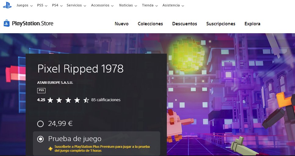 Max_Ledroom's tweet photo. #ÚLTIMAHORA:
Si tienes el #PSPlus Premium, ya puedes probar #gratis durante una hora el juego #PixelRipped 1978 en #PSVR2. @pixelripped @arvoreimmersive https://t.co/DlIvlGJX1w