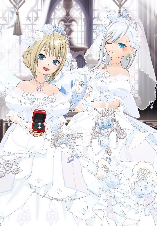 「あおせさんと結婚式してきました!参列してくださった方配信で見守ってくださった方あ」|原稿しろじょりっぱのイラスト