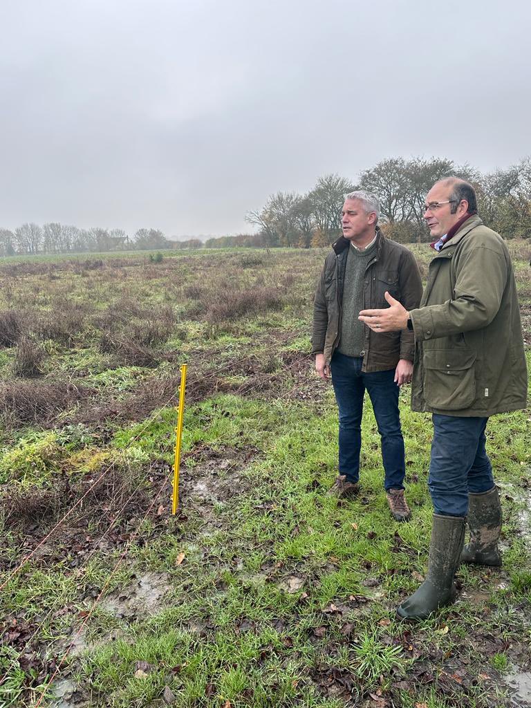 Great to have <a href="/SteveBarclay/">Steve Barclay</a> out on farm this morning.

Conversations included:
TB
SFI
Planning
Sugar beet
PPP’s
Flooding

Hopefully we will see <a href="/DefraGovUK/">Defra UK</a> deliver on some of these priorities.
