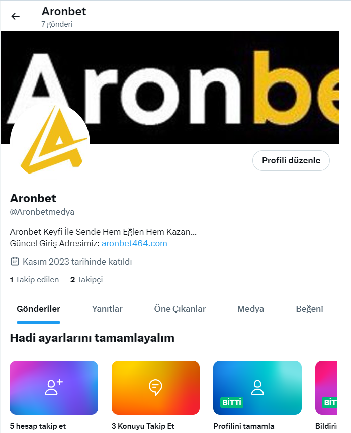Güncel Twitter Adresimizi Takip Etmeyi Unutmayınız: x.com/Aronbetmedya