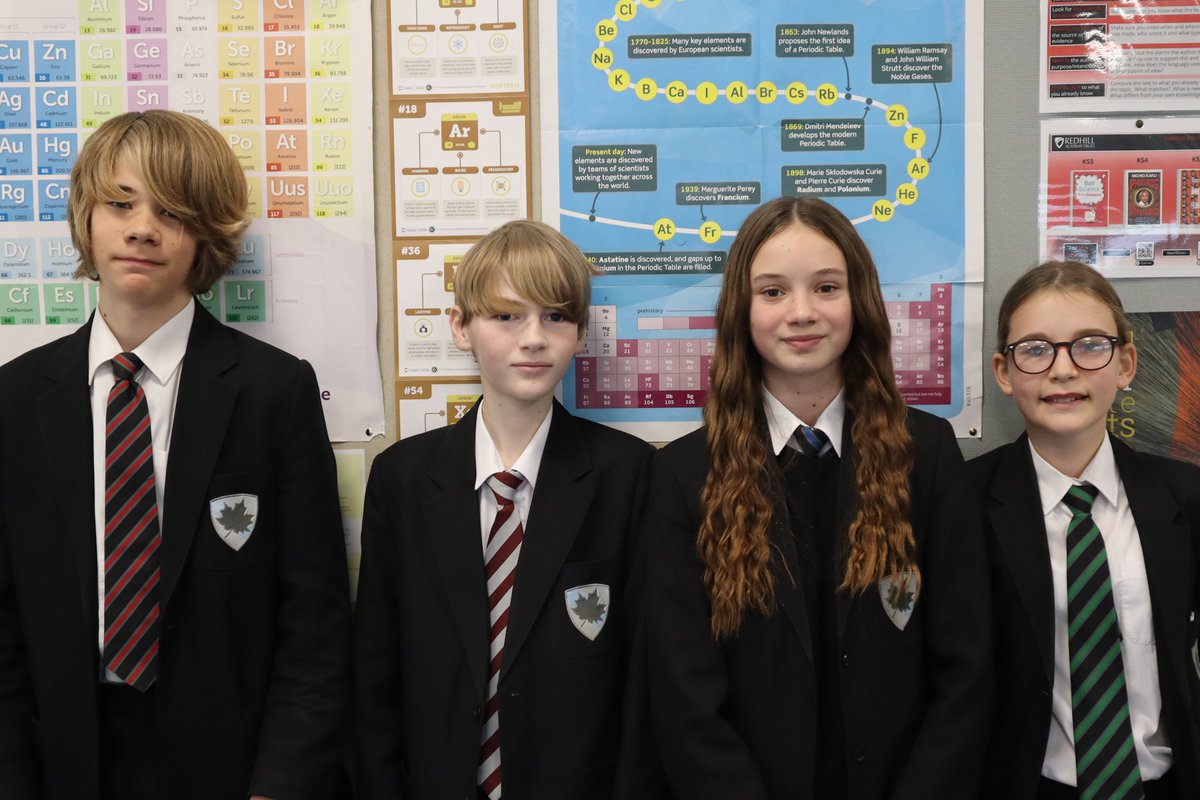 SouthNottsAcdmy's tweet photo. Congratulations to Dylan (Year 11), Joseph (Year 10), Sophie (Year 9) and Robyn (Year 9), who have come second in the Nottinghamshire region ‘Top of the Bench’ Chemistry Competition run by the Royal Society of Chemistry. https://t.co/bhx2uZX6o9