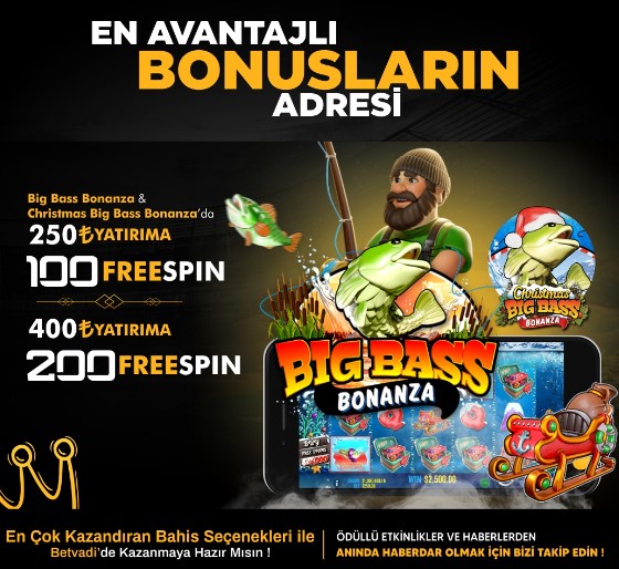 betvadigiris's tweet photo. #Betvadi'de Big Bass Bonanza%Christmas Big Bass Bonanza slot oyunlarında yapacağınız 250₺ yatırıma 100 free spin, 400₺ yatırıma 200 Free spin sizleri bekliyor. Linke tıklayın, dönüşlere başlayın.

Güncel Giriş Adresi👉 https://t.co/L0noikml0V

#bonus #freespin #bigbassbonanza https://t.co/QJc7mGojj0
