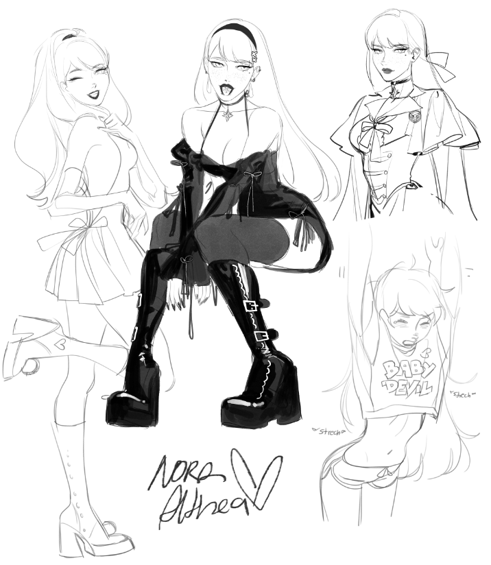 Nora doodles done on stream! 