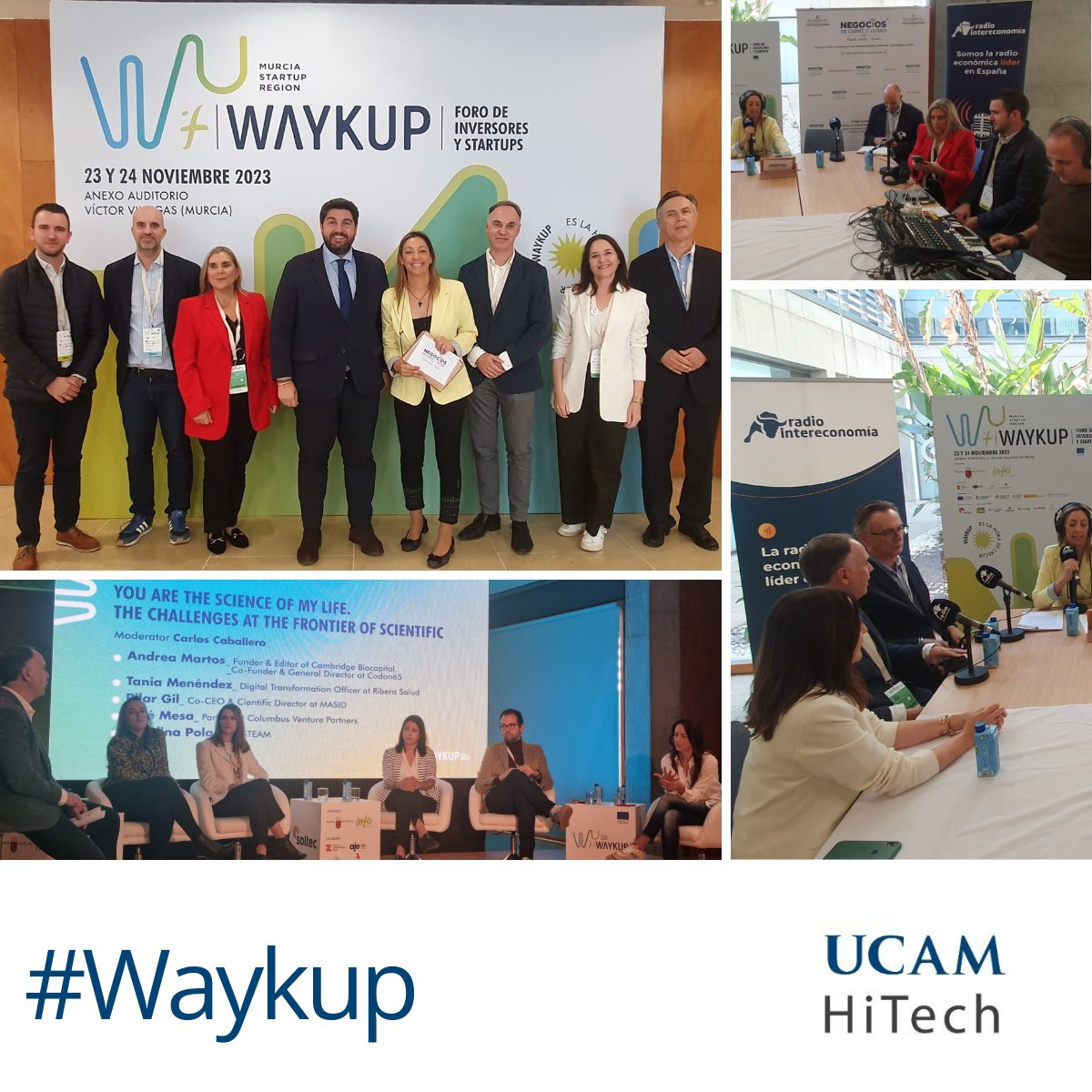 HitechUCAM's tweet photo. La semana pasada participamos en #Waykup, el mayor evento de inversión y startups de #RegióndeMurcia.
Conscientes de su importancia, el Innovation Hub de @UCAM tuvo un papel relevante como patrocinador del evento y moderador en mesas redondas. Por tal motivo desde @HitechUCAM , queremos dar las gracias a @infoRMurcia por permitirnos ser parte de tal evento.
Nuestro objetivo es seguir impulsando el ecosistema emprendedor de #RegióndeMurcia en salud, alimentación y deporte basado en ciencia y tecnología
@soyjoaquingomez , @mariajbernal, @ArmadaAlvaro
@imendoza85, @Caballero_68, @jram1411, @IsabelDzL, @InnoventuresC
#HitechUCAM #emprendimiento #cienciaynegocios #regiondemmurcia #startups #cienciaemprende #Waykup #negocios