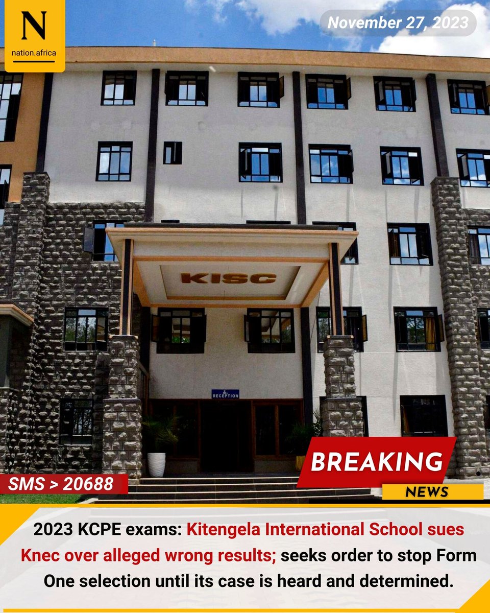 InnocentMbaya's tweet photo. @KNECKenya fair administrative action is a constitutional principal and pupils of Kitengela International School and any other affected school are entitled to this right. If a Presidential petition can be determined in 14 days, why should KCPE results appeal take longer? https://t.co/sCBXrJn6id