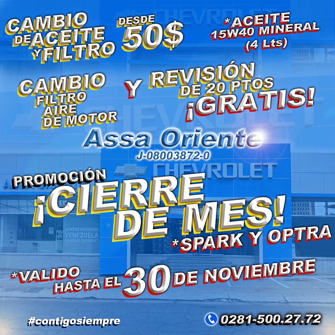 AssaOriente's tweet photo. Volvimos con nuestro cierre de mes que no te puedes perder. Aprovecha nuestras promociones en este 2023. Estamos para servirle. Visítanos: Av. Bolívar, edificio ASSA ORIENTE - Puerto La Cruz. #assaoriente #PuertoLaCruz #Noviembre https://t.co/nRhAXsyH2H
