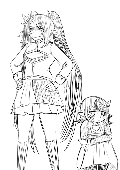 ミネルヴァちゃん落書き
アイドル魔王って肩書きで登場して
身体でかくて親しみやすくてバトルジャンキーな感じのキャラなのに
中身は思ったより純粋で愛に飢えた普通の女の子だった😭😭好き 