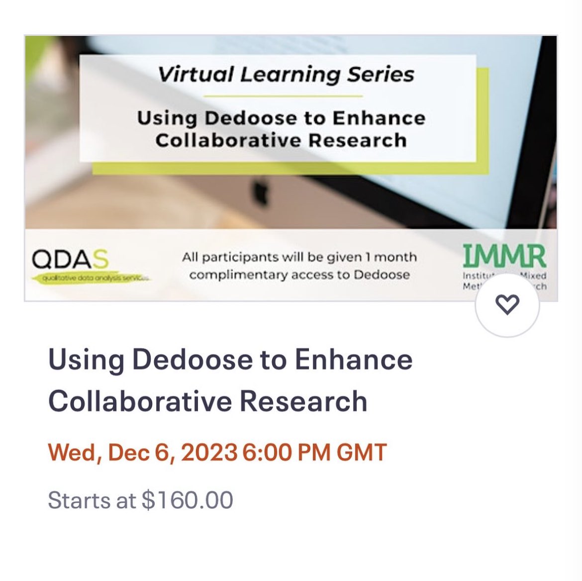 ✍🏻Sign up for the last virtual learning series of 2023! Our friend @christina_qdas and the Institute for Mixed Methods Research will be holding the final two-part Dedoose learning series on Dec 6 and 8. Sign-up at: dedoose.info/vls #dedoosecommunity #Analytics #PhD