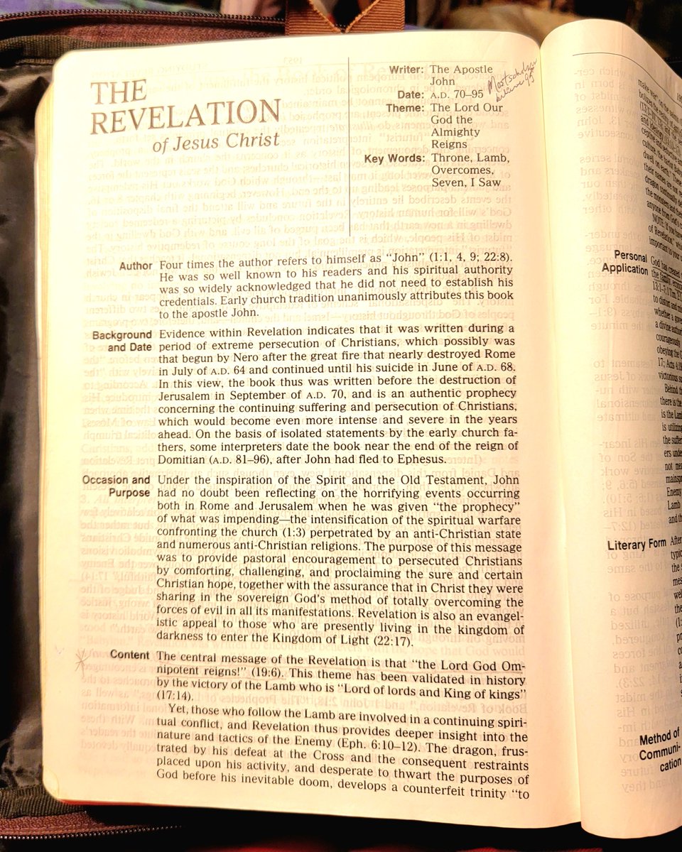 wohlford_connie's tweet image. When was the last time you read The Book of Revelation -- The Revelation of Jesus Christ ?

I haven't read it in its entirety for a while, so today is a great day to dive in.
Will you join me? 

#Revelation #ReadTheBook #letusbegin #Blessing  #beblessed #GodsWordOurDestiny