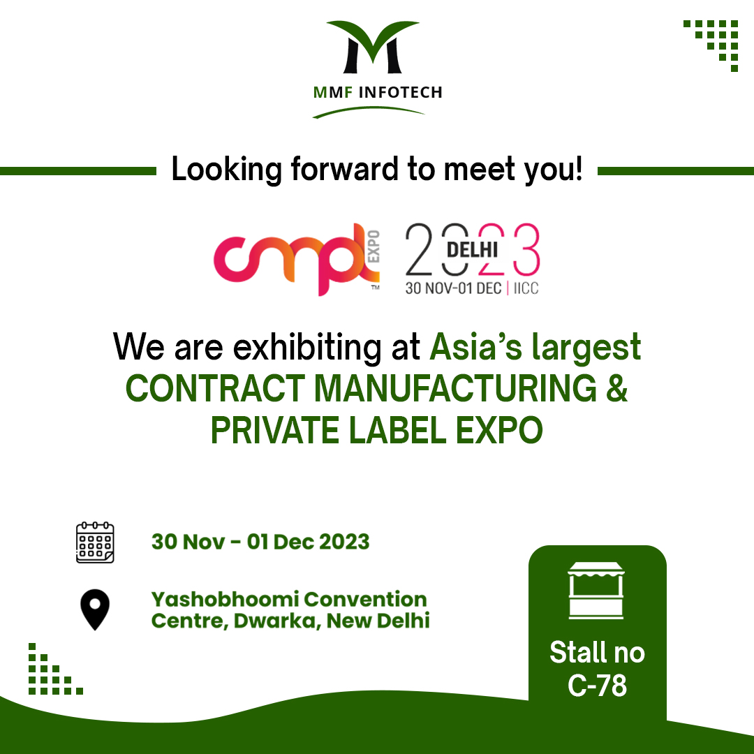 Exciting news! 🌟 Join us at CMPL Expo in Delhi, Nov 30 - Dec 1, and dive into MMF Infotech's journey from local to global prominence. Visit Booth C-78 to explore global opportunities, discuss exporting, and learn about our narrative. See you there! 👋 #cmplexpo #mmfinfotech