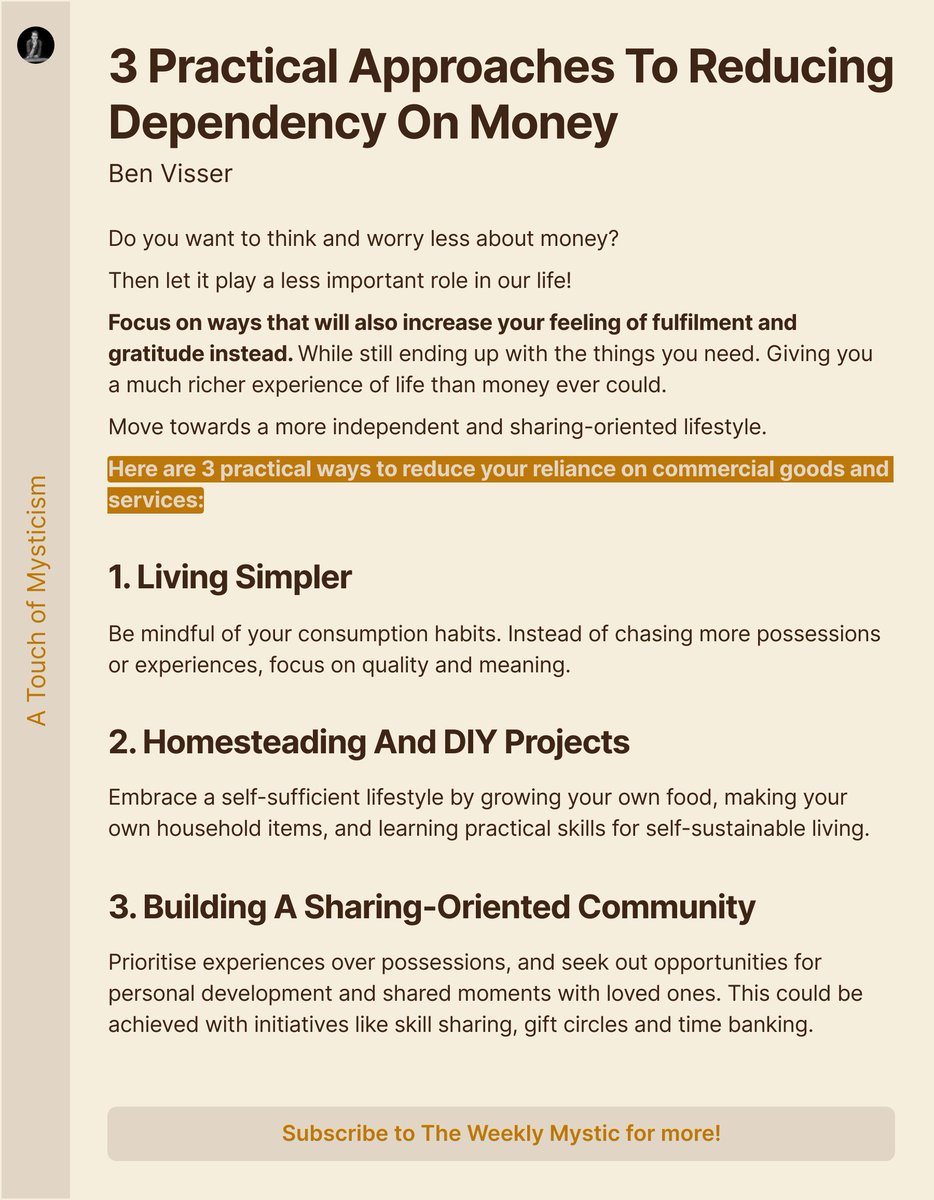 yours2source's tweet image. 3 Practical Approaches To Reducing Dependency On Money