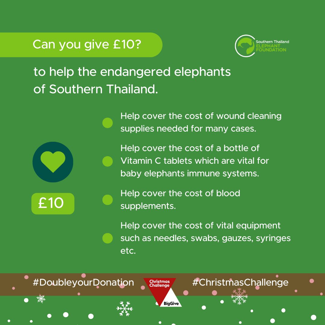 Less than 24 hours until <a href="/BigGive/">Big Give</a> #ChristmasChallenge goes live. Please give whatever you can, every little helps. And remember, your donation will be doubled. #watchthisspace  as we will post the donation link when the campaign launches. #elephants
