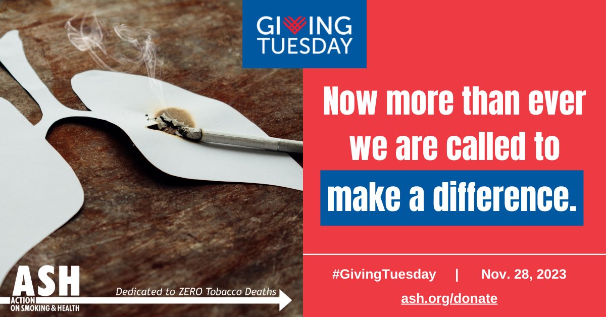 AshOrg's tweet photo. This #CyberMonday, we can make a difference by combatting the tobacco epidemic and protecting our loved ones from the predatory, deadly tobacco industry.

Together, we can #StandWithHealth. 

Please donate (to be matched up to $30k) in support of the end: https://t.co/L17mgX4R31 https://t.co/e2hvalmhY6