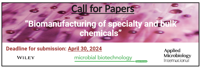 MicrobialBiote1's tweet photo. Special Issue on “Biomanufacturing of specialty and bulk chemicals". Submit your manuscript online at: https://t.co/BanB8dIVuN . Deadline 📆 30 April 2024. Thanks for RT https://t.co/NJTbNOieFH