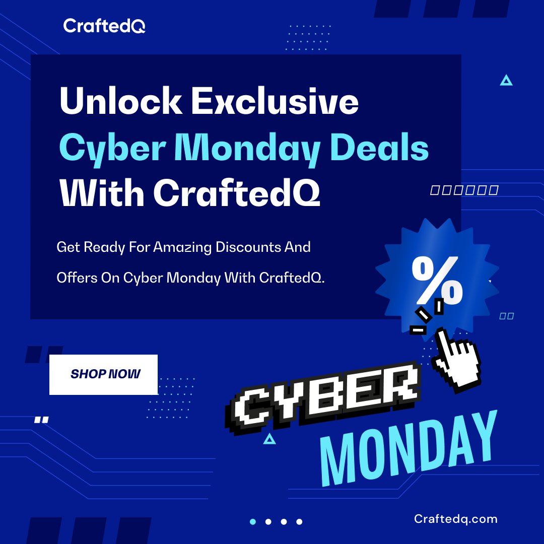 craftedqcom's tweet photo. "🚨 Cyber Monday Alert! Seize the moment with CraftedQ's exclusive IT deals. Elevate your business to new heights! 💻✨ #CyberMonday #TechDeals #BusinessTransformation"

"Don't miss out on Cyber Monday excitement! #CraftedQ is offering exclusive deals on IT services. https://t.co/27xa79AEjy