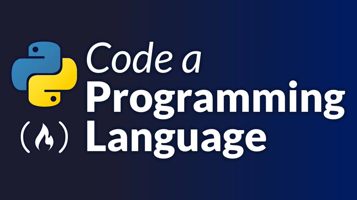freeCodeCamp's tweet image. Here's a fun project for you: try building your own programming language using Python. 

And this course will show you how.

You'll learn about lexical analysis, object-oriented programming, data structures, parsing, how to build an interpreter, and more.

freecodecamp.org/news/create-yo…