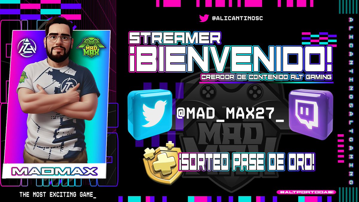 #ALTPORTODAS! 
<a href="/Sockers_/">Sockers SU</a>  <a href="/Style_coc/">Style</a>  

GANA un PASE DE ORO🪙!

BIENVENIDO <a href="/mad_max27_/">mad_max27_</a> 

Hacemos OFICIAL la presentación de nuestro propio Creador de contenido y Caster oficial!
<a href="/mad_max27_/">mad_max27_</a> 🥳
Aprovechamos la ocasión para sortear pase de oro!
INSTRUCCIONES SIGUIENTE POST!
1/2