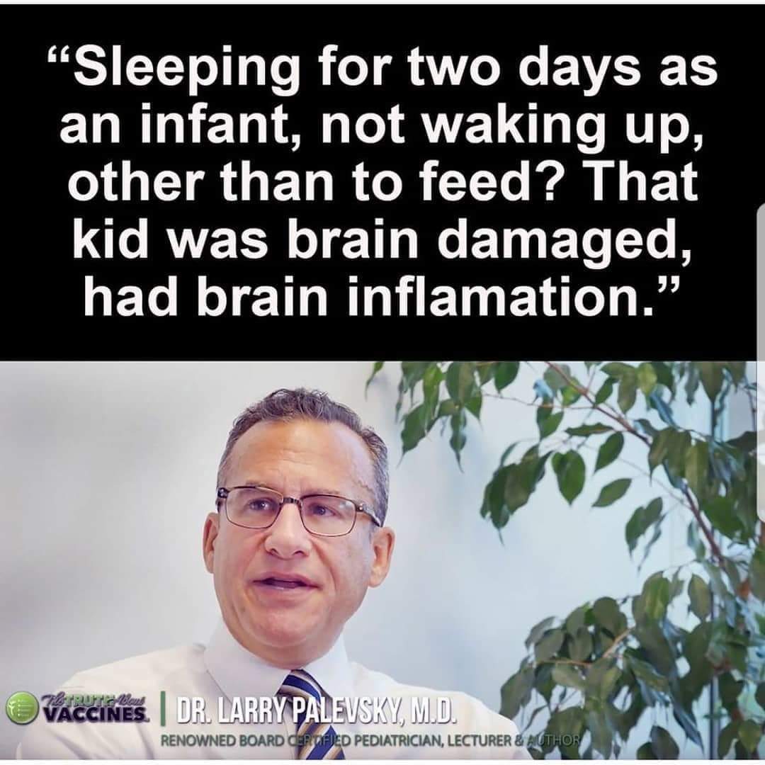 VoicesUnheard's tweet photo. It pains my heart when I see a parent happy about the fact that their infant has done nothing but sleep post vaccination. That is not a good thing and certainly nothing to be happy about. Your child was poisioned! 

The screaming,  high fever, sleeplessness, not feeding, rash, swelling at the sight are not normal. Your Doctor will tell you its normal, heck they're now calling seizure or convulsions "normal" because it's becoming so common. These are signs of an adverse reaction and a warning sign!! Ask any parent who has a vaccine injured child how their child reacted with prior vaccinations. They all look back and say "how did i miss it?" 

 If we would just listen to that mommy intuition screaming at us that something is seriously wrong with watching your child scream as a nurse injects poison, toxins, aborted fetal cells  animal viruses and other contaminates into their thighs- the entire vaccine racket would collapse. 

Vaccines are biologics and not drugs so they are exempt from the rigorous testing and double blind placebos other pharmaceticual drugs have to go through. 

This is how they're fast tracked by the FDA and available for public use after 4 or 6 months of "testing". Children are essentially a guinea pig for Big pharma and some parents are all too happy to offer them up. 

Zero safety studies have been done on the current CDC schedule, none. 

Dig deeper than what mainstream media tells you to believe. Our kids deserve better.