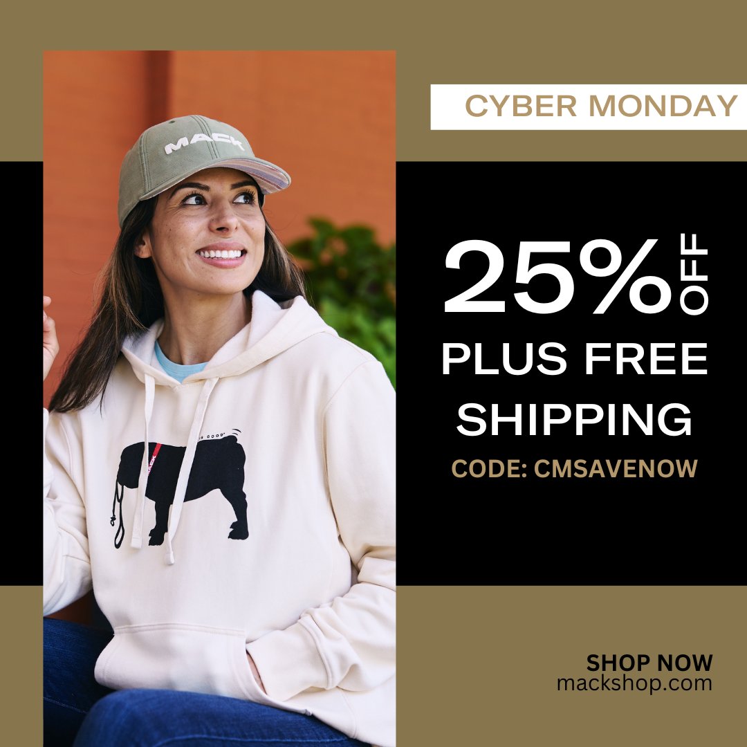 MackTrucks's tweet photo. #CyberMonday is here! Unlock huge savings with code CMSAVENOW for 25% off + free shipping on every order at the #MackShop. 💻🛒 https://t.co/qlTfeJqKSr