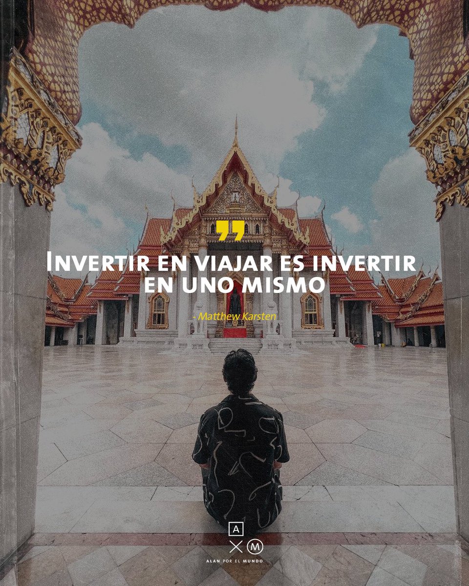 alanxelmundo's tweet photo. El mejor regalo que puedo darme, ¡es un viaje! https://t.co/pvYi288jH2