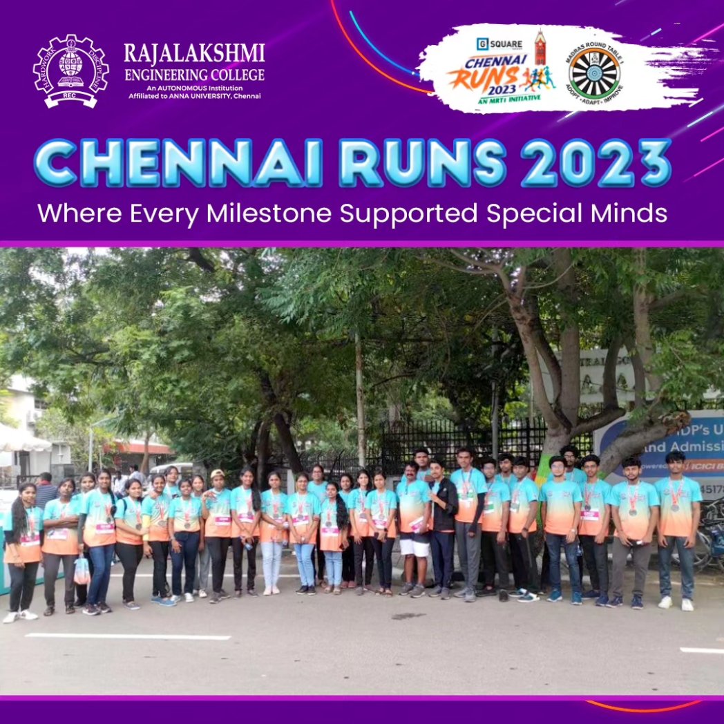 myrecchennai's tweet photo. 2100+ students and staff from REC participated in the ChennaiRuns, a marathon held on 26.11.2023 for a cause to build a school for children with special needs.
#REC #chennairuns #mrt1 #chennairuns2023 #marathon #specialcause #runforacause #EngineerTheFuture #EngineerYourFuture https://t.co/fVc6mIDfiR