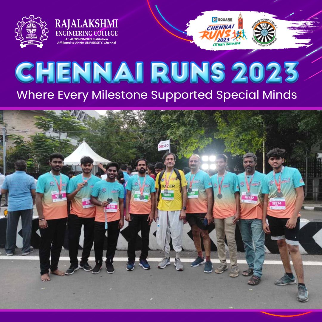myrecchennai's tweet photo. 2100+ students and staff from REC participated in the ChennaiRuns, a marathon held on 26.11.2023 for a cause to build a school for children with special needs.
#REC #chennairuns #mrt1 #chennairuns2023 #marathon #specialcause #runforacause #EngineerTheFuture #EngineerYourFuture https://t.co/fVc6mIDfiR