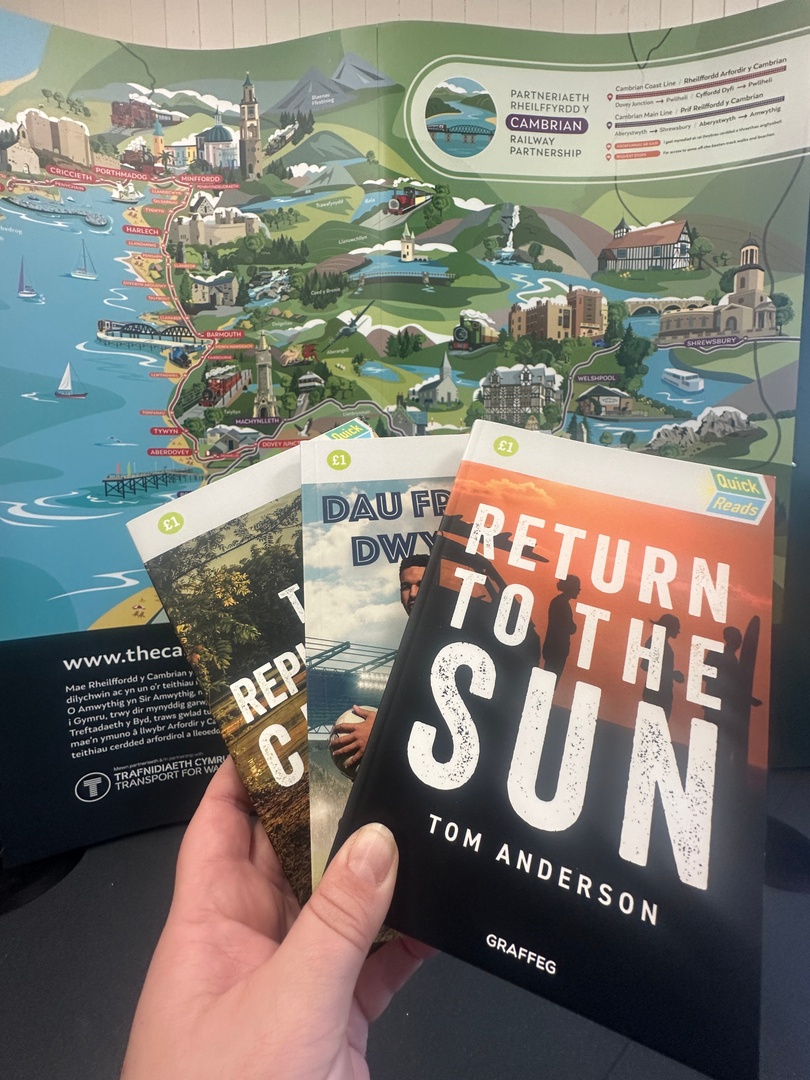 CambrianLine's tweet photo. 📚🛤️ 🚉 Remember to pick up your FREE #QuickReads Book from #Machynlleth or #Aberystwyth Railway Station for Quick Tales on the Rails.
#freebooks #welshauthors #welshliterature
@books_wales @transport_wales @tfwrail @CommunityRail https://t.co/e8tKlIm4cI
