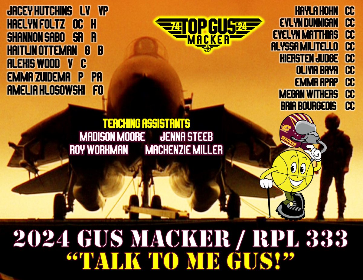 Congrats to the students selected to the 2024 RPL 333 Gus Macker team! We are excited to get started on planning our 14th tournament as Gus Macker celebrates 50 years of 3-on-3 basketball! @cmuniversity @cmuehs @cmualumni @cmugusmacker @gusmacker3on3 @teeohhcmu @MtPleasantCVB